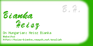 bianka heisz business card